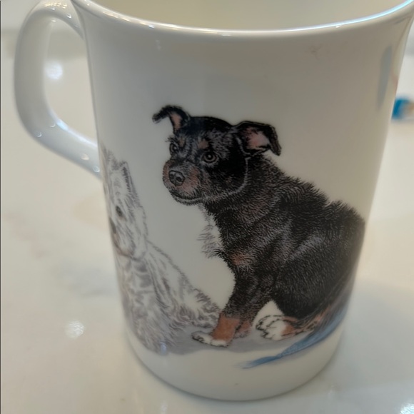 Fine bone English China Roy Kirkham White and Black Dog mug - Picture 8 of 10